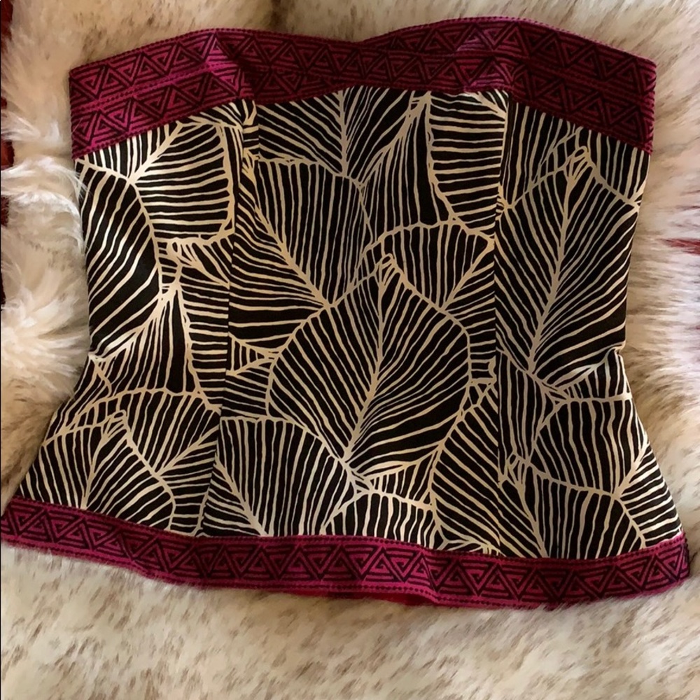 White House Black Market Bustier Strapless Top